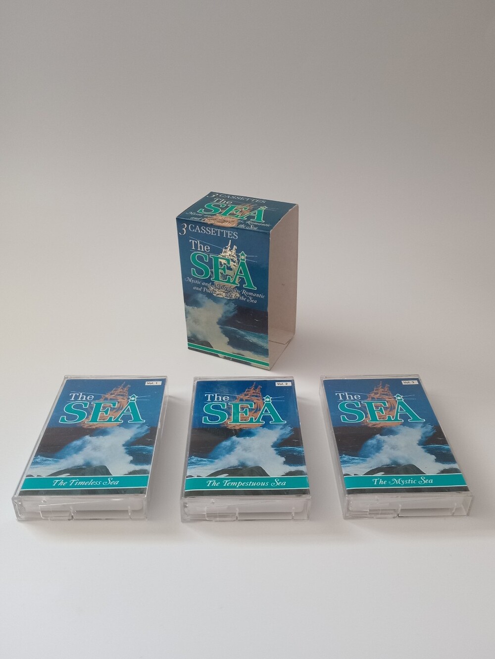 Vintage 1992 The Sea 3 Cassette Box Set Madacy New Age Music Poetry